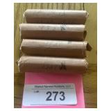 4 rolls wheat pennies 1913,1936,1935,1937,1939