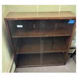 Glass front bookshelf