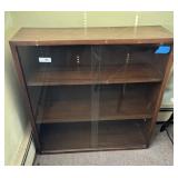 Glass front bookshelf
