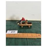 Cast aluminum Woodpecker toothpick holder