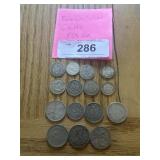 Foreign silver coins 855gr