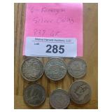 6- Foreign silver coins 838gr