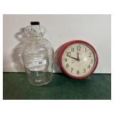 1 gal Glass jar & Kitchen Clock
