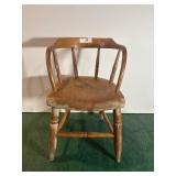 Childs bent back chair