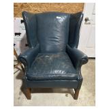 Leather Wing Backed Chair