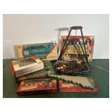 Old Style Christmas tree stand & lighting