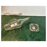 Roy D Black Realtor ash tray & basket jar