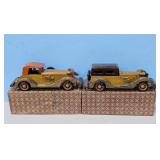 Vintage Wooden Pair  Car Models -