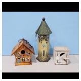 Decorative Bird and Butterfly houses - 3-Piece