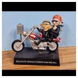 Novelty Figurine, Motorcycle Riding Couple, Decor