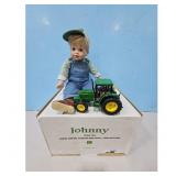 John Deere Porcelain Doll - Toy Tractor