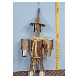 Handmade Tin Man Sculpture - Up-cycled Metal Art