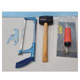Lenox Hacksaw, Rubber Mallet, Trowel, &Metal Tool