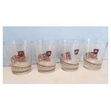 Pennsylvania Railroad Tumblers Vintage Set of Four