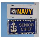 U.S. Navy License Plate - Chief Petty Officer -