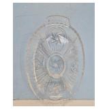 Clear Crystal Serving Dish - Starburst Swirl Desig