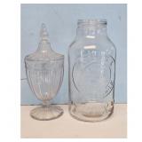 Horlicks Jar  & Covered Candy Dish