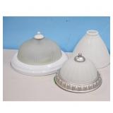 Vintage Light Fixture Glass Shades, Dome and Cone