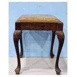 Antique Footstool, Cabriole, Seat w/storage