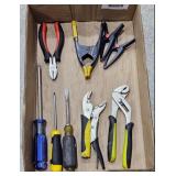 Assorted Tools - Pliers, Screwdrivers, Clamps