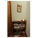 Wooden Shelf and Mirror Set - Rustic Home Decor