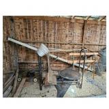 Vintage Fire Pit with Spark Screen, Wood Rack