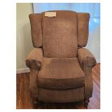 Recliner - Wingback, Brown Upholstery