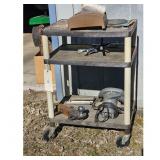 Utility 3 Tier Cart Rolling, & Contents