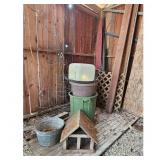 Outdoor Garden Assortment - Planters, Birdhouse, T