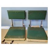 - Vintage Boat Seats - Green Vinyl C