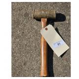 Hayes Brass Mallet, Wood Handle