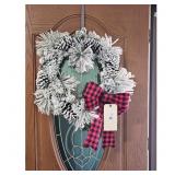 Pine Cone Wreath, , Buffalo Plaid BOW