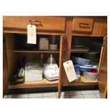 KitchenAid Food Processor and contents of CUPBOARD