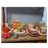 Assorted Kitchenware Lot - Dishes, Bowls, Cups,