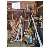 Wooden Chair with Assorted Tools and Materials