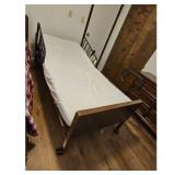 Adjustable Hospital Bed - With Rails, Casters