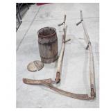 Vintage Farm Tools: Scythes Nail Keg