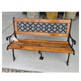 Park Bench - Wood and Metal, Outdoor Seating