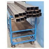 Metal Cart - Utility Cart, Rolling, Shelves, Steel