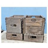 Wood Crates - Vintage Style, Rustic Decor, Storage