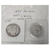 Walking Liberty & 1895 Half Dollar