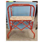 Red Folding Step Stool-Scaffolding