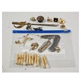 Mixed Lot of Jewelry, Knife, and Collectibles