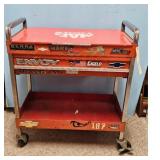 Red Rolling Tool Cart