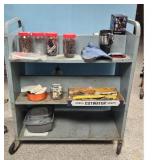 Rolling Utility Cart-Rolling Book Cart & contents