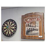 Cheers Dart Board Cabinet - with Dart Board,