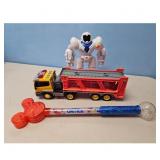 Toy Truck, Robot, and Mickey Wand Set