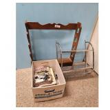 Gun Rack, Magazine Rack, and Magazines Lot