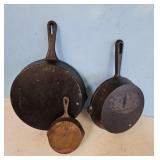 Utopia Kitchen Cast Iron Skillets - 3-Piece Set -