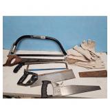 Hand Saws, Gardening Tools, and Gloves Lot